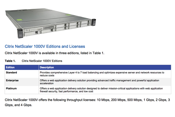 Citrix NetScaler 1000V